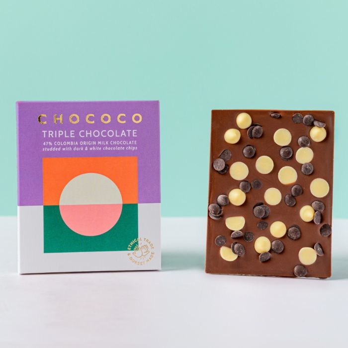 Triple Chocolate 47% Milk Chocolate Bar  (Main)